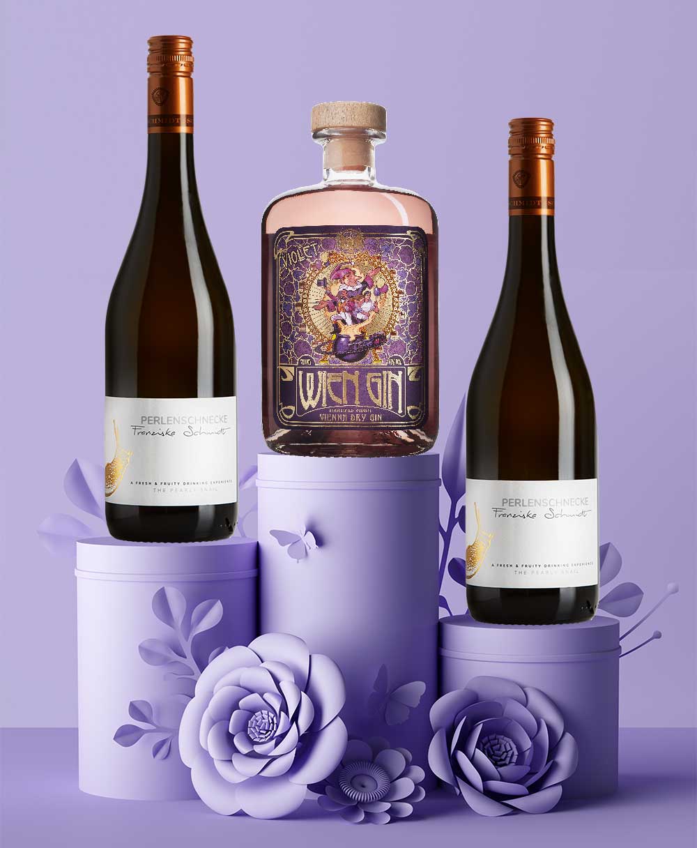 Special: WienGin Violet + 2 Flaschen Perlenschnecke